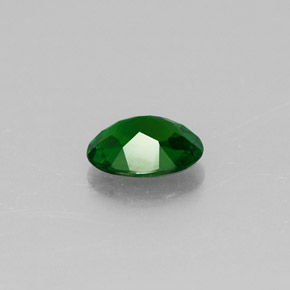 Diopside cromifero naturale verde da 0,70 ct, taglio ovale, VVS