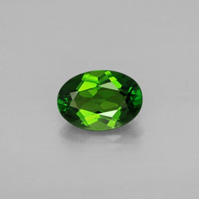 Diopside cromifero naturale verde da 0,76 ct, taglio ovale, VVS