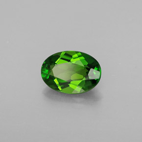 Diopside cromifero naturale verde da 0,76 ct, taglio ovale, VVS