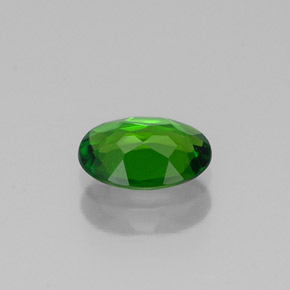 Diopside cromifero naturale verde da 0,65 ct, taglio ovale, VVS