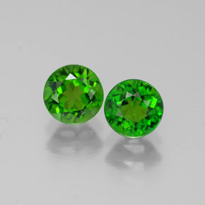Diopside cromifero naturale verde da  ct, taglio rotondo, VS