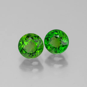 Diopside cromifero naturale verde da  ct, taglio rotondo, VS
