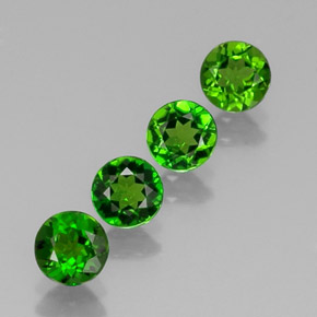 Diopside cromifero naturale verde da  ct, taglio rotondo, VS