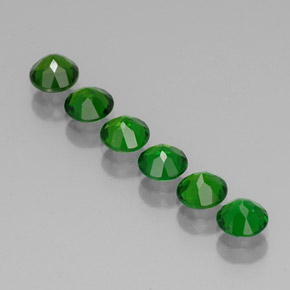 Diopside cromifero naturale verde da  ct, taglio rotondo, VS