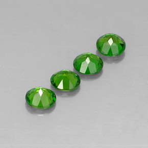 Diopside cromifero naturale verde da  ct, taglio rotondo, VVS-VS