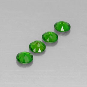 Diopside cromifero naturale verde da  ct, taglio rotondo, VVS-VS