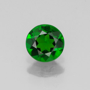 Diopside di cromo Verde naturale da 0.43 ct, Taglio rotondo, VVS-VS
