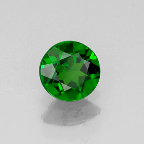 Diopside di cromo Verde naturale da 0.43 ct, Taglio rotondo, VVS-VS