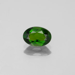 Diopside cromifero naturale verde da 0,75 ct, taglio ovale, VS