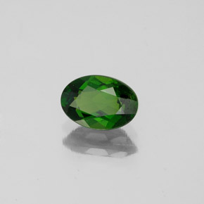 Diopside cromifero naturale verde da 0,75 ct, taglio ovale, VS