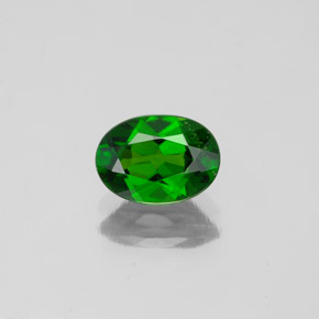 Diopside cromifero naturale verde da 0,86 ct, taglio ovale, VS-SI