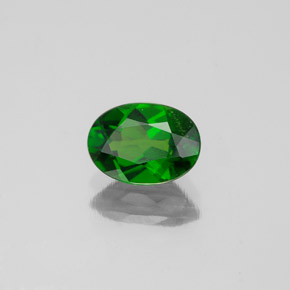Diopside cromifero naturale verde da 0,86 ct, taglio ovale, VS-SI
