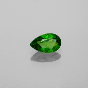 Diopside cromifero naturale verde da 0,41 ct, taglio a pera, VS