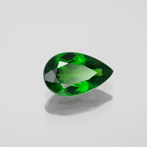 Diopside di cromo Verde naturale da 0.71 ct, Forma a pera, VS
