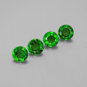 Diopside cromifero naturale verde da  ct, taglio rotondo, VS