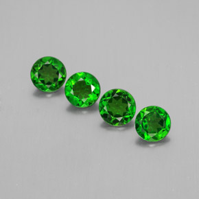 Diopside cromifero naturale verde da  ct, taglio rotondo, VS