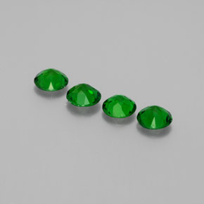 Diopside cromifero naturale verde da  ct, taglio rotondo, VVS-VS