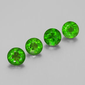 Diopside cromifero naturale verde da  ct, taglio rotondo, VS-SI
