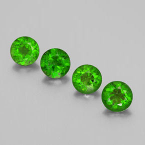 Diopside cromifero naturale verde da  ct, taglio rotondo, VS-SI