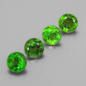 Diopside cromifero naturale verde da  ct, taglio rotondo, VS