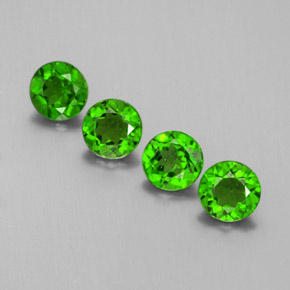 Diopside cromifero naturale verde da  ct, taglio rotondo, VS
