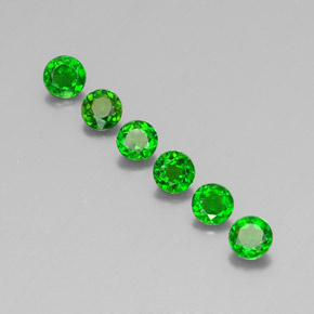 Diopside cromifero naturale verde da  ct, taglio rotondo, VS