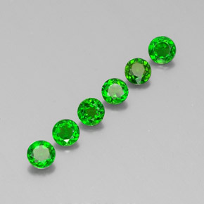 Diopside cromifero naturale verde da  ct, taglio rotondo, VS