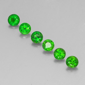 Diopside cromifero naturale verde da  ct, taglio rotondo, VS-SI