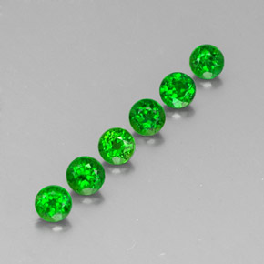 Diopside cromifero naturale verde da  ct, taglio rotondo, VS