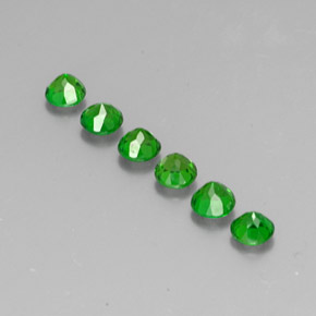 Diopside cromifero naturale verde da  ct, taglio rotondo, VS