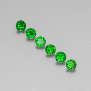 Diopside cromifero naturale verde da  ct, taglio rotondo, VS