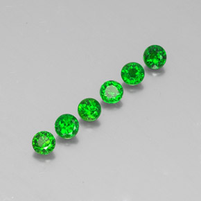 Diopside cromifero naturale verde da  ct, taglio rotondo, VS