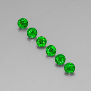 Diopside cromifero naturale verde da  ct, taglio rotondo, VS