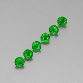 Diopside cromifero naturale verde da  ct, taglio rotondo, VS