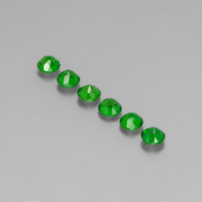 Diopside cromifero naturale verde da  ct, taglio rotondo, VS