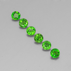 Diopside cromifero naturale verde da  ct, taglio rotondo, VS