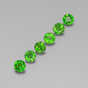 Diopside cromifero naturale verde da  ct, taglio rotondo, VS