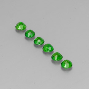 Diopside cromifero naturale verde da  ct, taglio rotondo, VS-SI