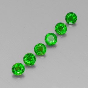 Diopside cromifero naturale verde da  ct, taglio rotondo, VS