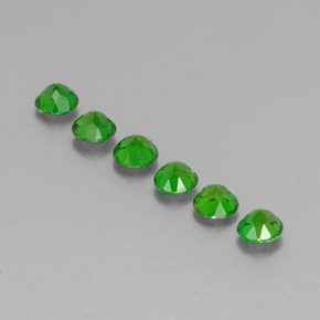 Diopside cromifero naturale verde da  ct, taglio rotondo, VS