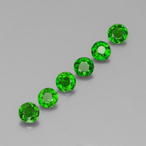 Diopside cromifero naturale verde da  ct, taglio rotondo, VS