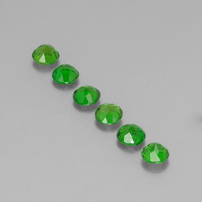 Gemme di Diopside di cromo Verde naturale da  ct, Taglio rotondo, VS