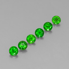 Diopside cromifero naturale verde da  ct, taglio rotondo, VS