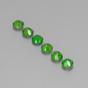 Diopside cromifero naturale verde da  ct, taglio rotondo, VS