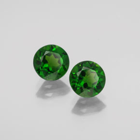 Diopside cromifero naturale verde da  ct, taglio rotondo, VS