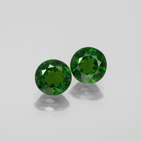 Diopside cromifero naturale verde da  ct, taglio rotondo, VS