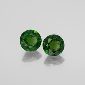 Diopside cromifero naturale verde da  ct, taglio rotondo, VS