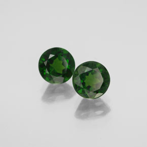 Diopside cromifero naturale verde da  ct, taglio rotondo, VVS-VS