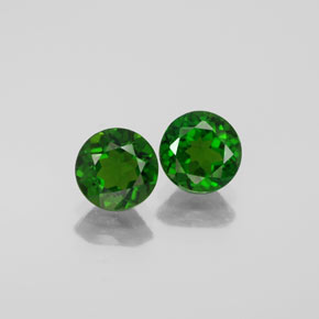 Diopside cromifero naturale verde da  ct, taglio rotondo, VS