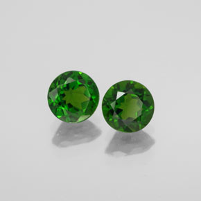 Diopside cromifero naturale verde da  ct, taglio rotondo, VS